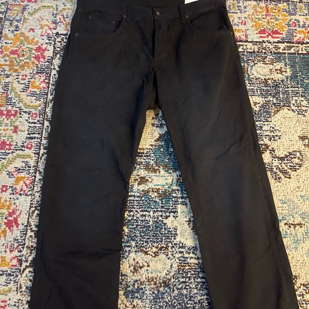 rag & bone Men's Dark Black Straight Jeans